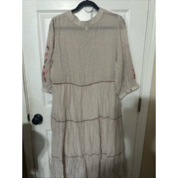 Anthropology Fig and Flower Women’s Embroidered Peasant Dress XL NWOT - Picture 6 of 7